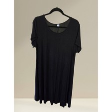 Old Navy Dress Womens Size L Black Short Sleeve A Line Knit Little Black Dress