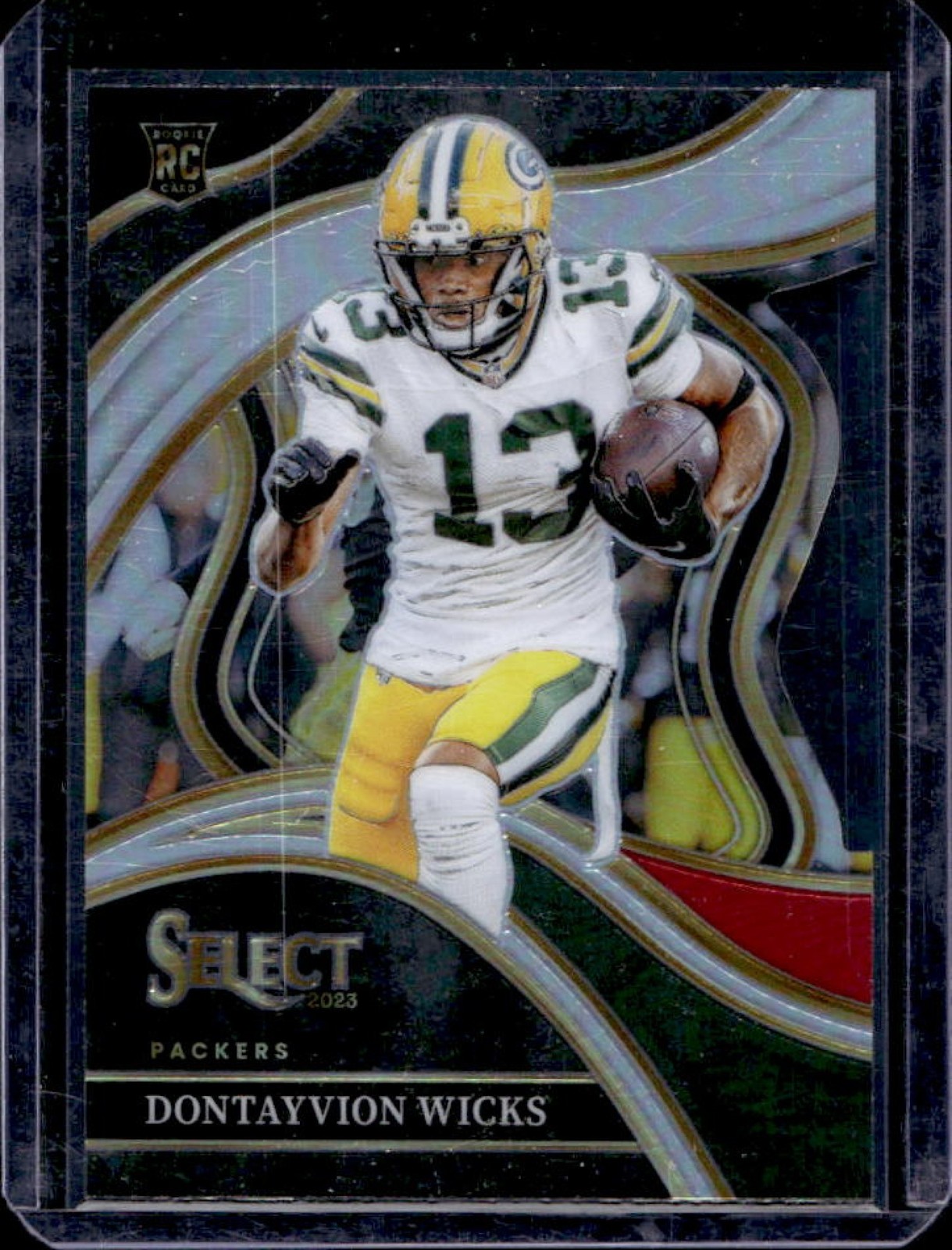 2023 Select Dontayvion Wicks RC Black and Red Prizm Die Cut Club #271 Packers