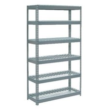 Boltless Extra Heavy Duty Shelving 48"W x 24"D x 96"H 6 Shelves Wire Deck