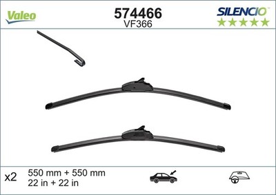 Scheibenwischer vorne VALEO-OE 574466 für, Land Rover, Mercedes-Benz, Renault