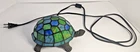 VTG Stained Glass Tiffany Style Turtle Accent Lamp Blue/Green Multicolored