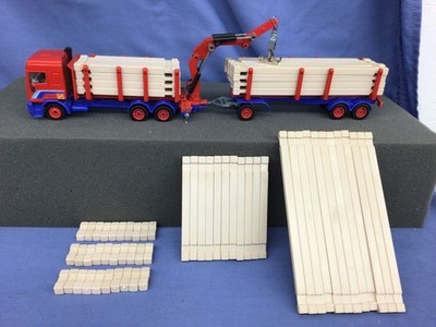 Siku 3812 DAF Truck with Car Port 1/55 Heavy Metal with Crane Plus Extra Pieces