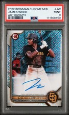 2022 BOWMAN CHROME MEGA BOX AUTOS #JW JAMES WOOD PSA 9 AUTO