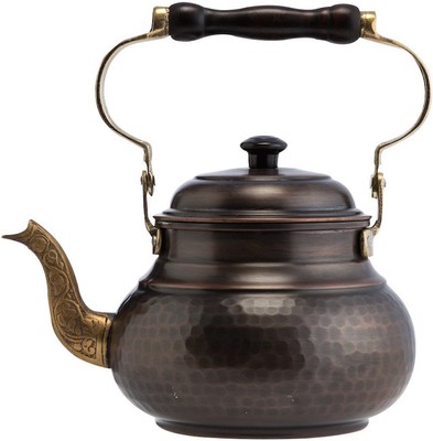 1mm Thick Hammered Copper Tea Pot Kettle Stovetop Teapot, 1.6-Quart, Antiqued...