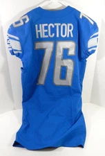 2021 Detroit Lions Bruce Hector #76 Game Issued Blue Jersey 46 DP63918