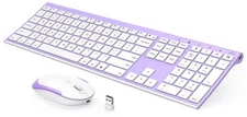 Wireless Keyboard and Mouse, Vssoplor 2.4GHz Rechargeable Compact Quiet Full-...