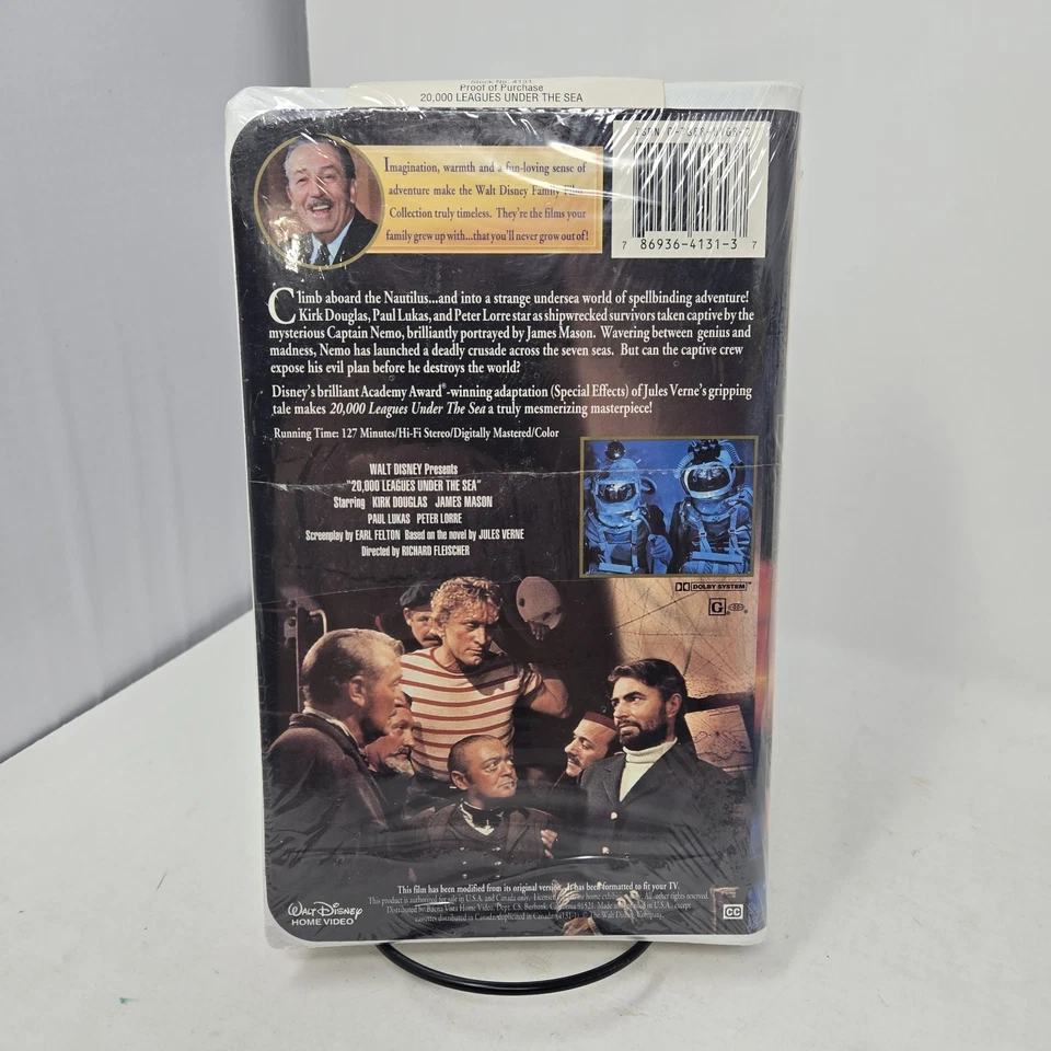Walt Disney's 20,000 Leagues Under the Sea! VHS TAPE! FACTORY SEALED! - Image 2 of 4