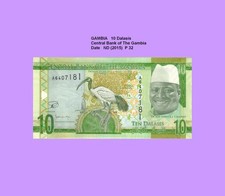 GAMBIA  10  DALASIS  2015  Unc P. 32 695# #