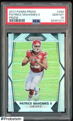 2017 Panini Silver Prizm #269 Patrick Mahomes II RC Rookie PSA 10 GEM MINT