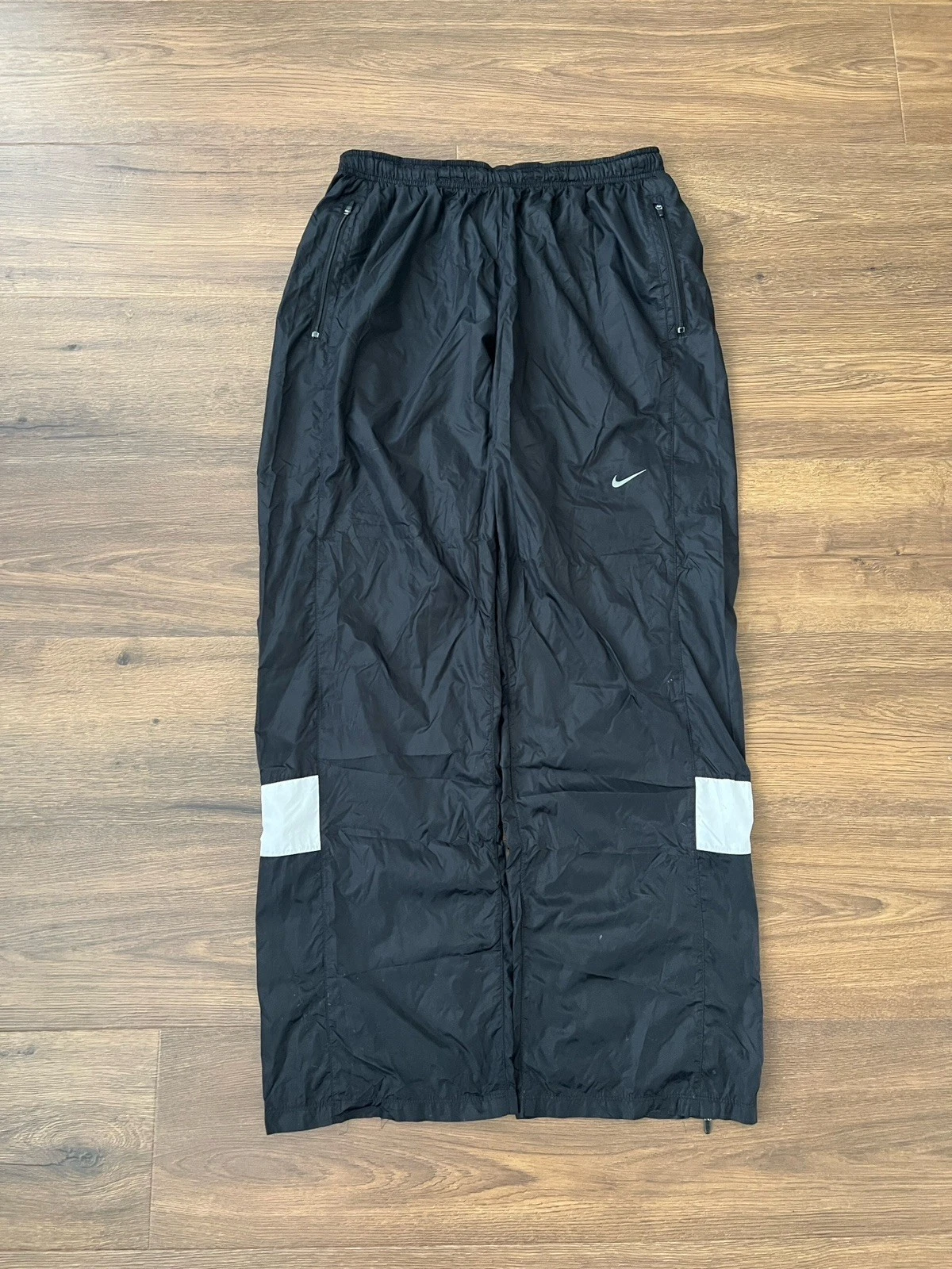 Nike Lightweight Running Technical Trousers Pants Windbreaker Black - Large/L