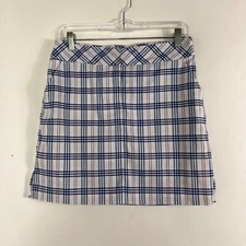 IZOD Golf Skort Women's Size 2 Above Knee Plaid Athletic Stretch