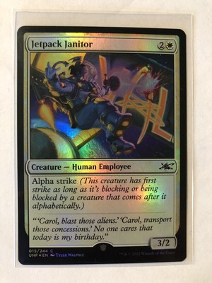 Jetpack Janitor Foil Unfinity UNF MTG Magic The Gathering Pack Fresh | eBay