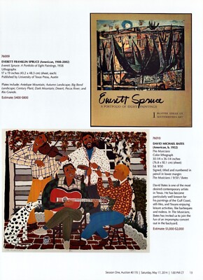 DAVID BATES ~ E. SPRUCE ~ CHRISTO Art Gallery Exhibit ~ 2-Sided PRINT AD ~ 2014