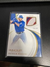 2019 Panini Immaculate RC Patrick Wisdom 3 COLOR Swatches Rookie Patch 10/10