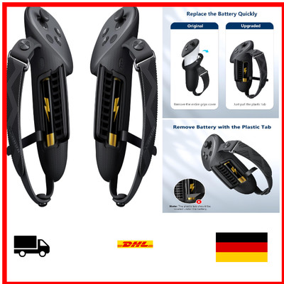 Premium Oculus Controller Grip Cover mit Anker-Schutz und Akku-Öffner für Met...