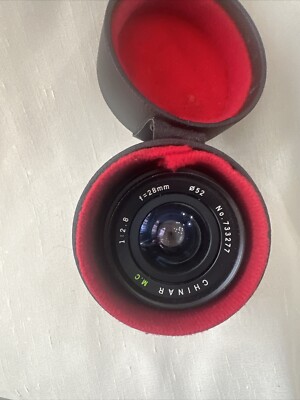 Super-Multi-Coated Chinar  1 1:2.8 No. 733277 28 mm Vintage Lens In Round Case