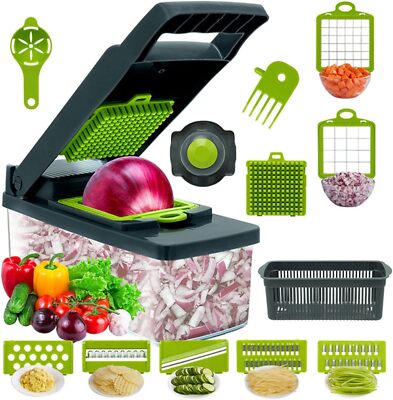 Picador De Verduras Rallador Vegetales Cortadora Multifuncional Cortador Papas