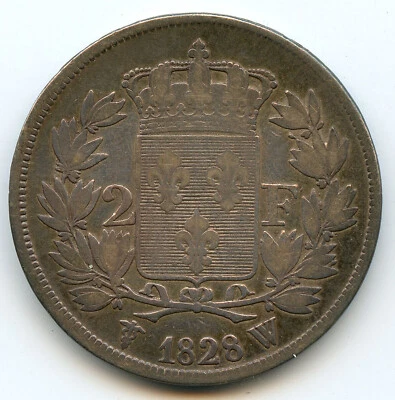 Charles X (1824-1830) 2 Francs 1828 W Lille - Photo 1/2