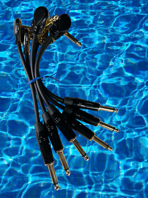 4-Pack Mogami 2319 Pedal Effects, Single Angle Patch cable Gold connectors