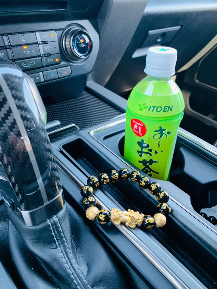 Brazalete Feng Shui Cuentas Obsidiana Negra Atraer Riqueza y Buena Suerte Pixiu Foto 3 de 4