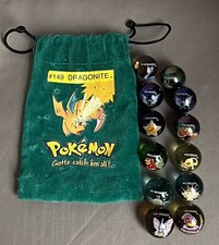 Vintage Pok mon 149 Dragonite Bag with 12 Marbles