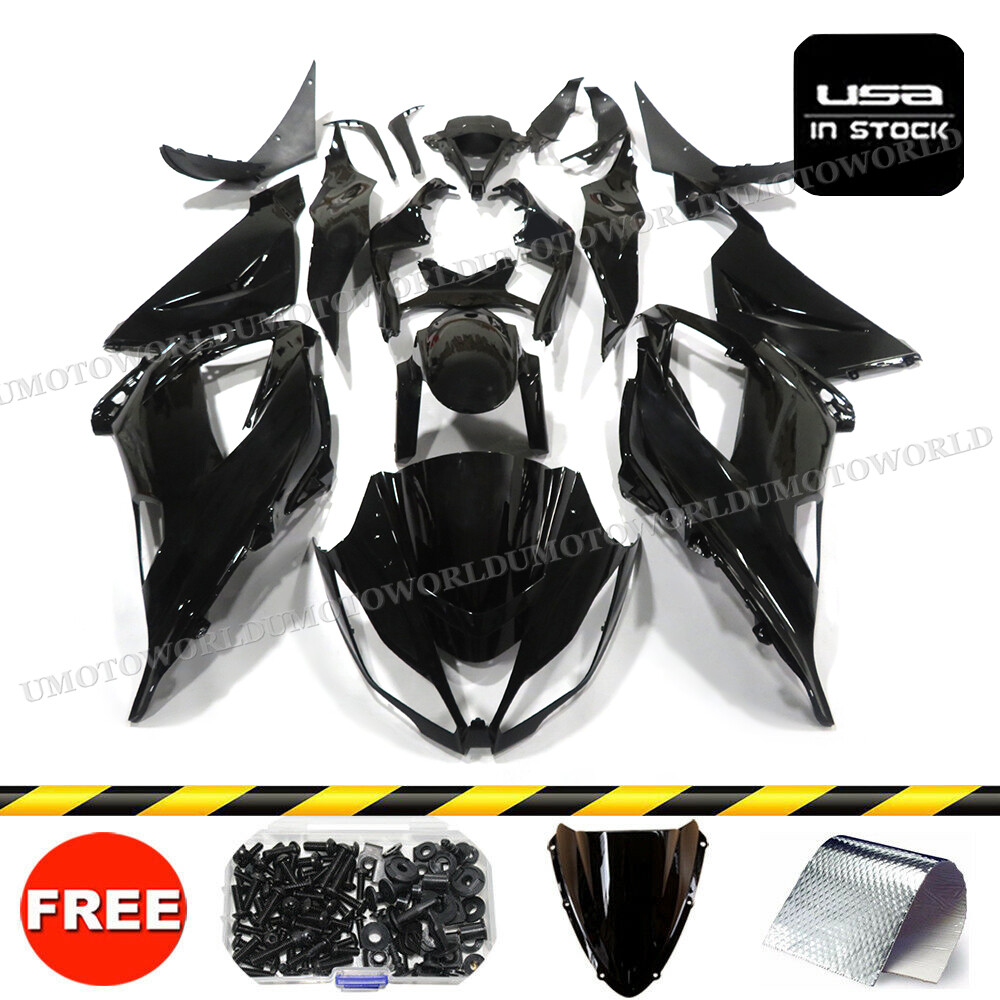 For 2013-2018 Kawasaki Ninja ZX-6R ZX6R 636 Glossy Black