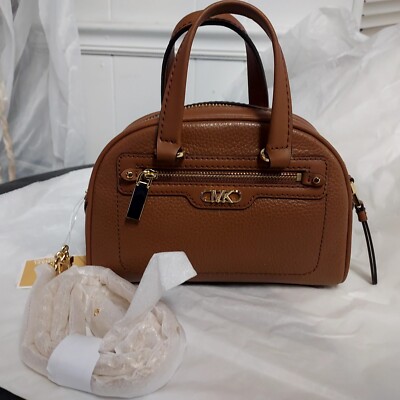 Michael Kors Williamsburg Extra Small Bowling Crossbody Bag Luggage Leather 