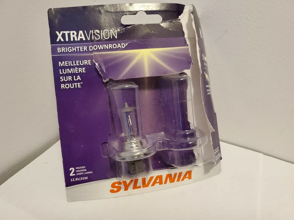 Halogen lamps 12.8V Xtravision Brighter downroad Sylvania H7 (1x only) open box  - Image 2 of 4