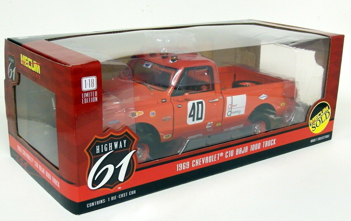 Highway61/'69 Chevyシボレー C-10 Baja 1/18 Highway 61 1/18 Scale 1969 Chevrolet C10 Baja 1000 Truck