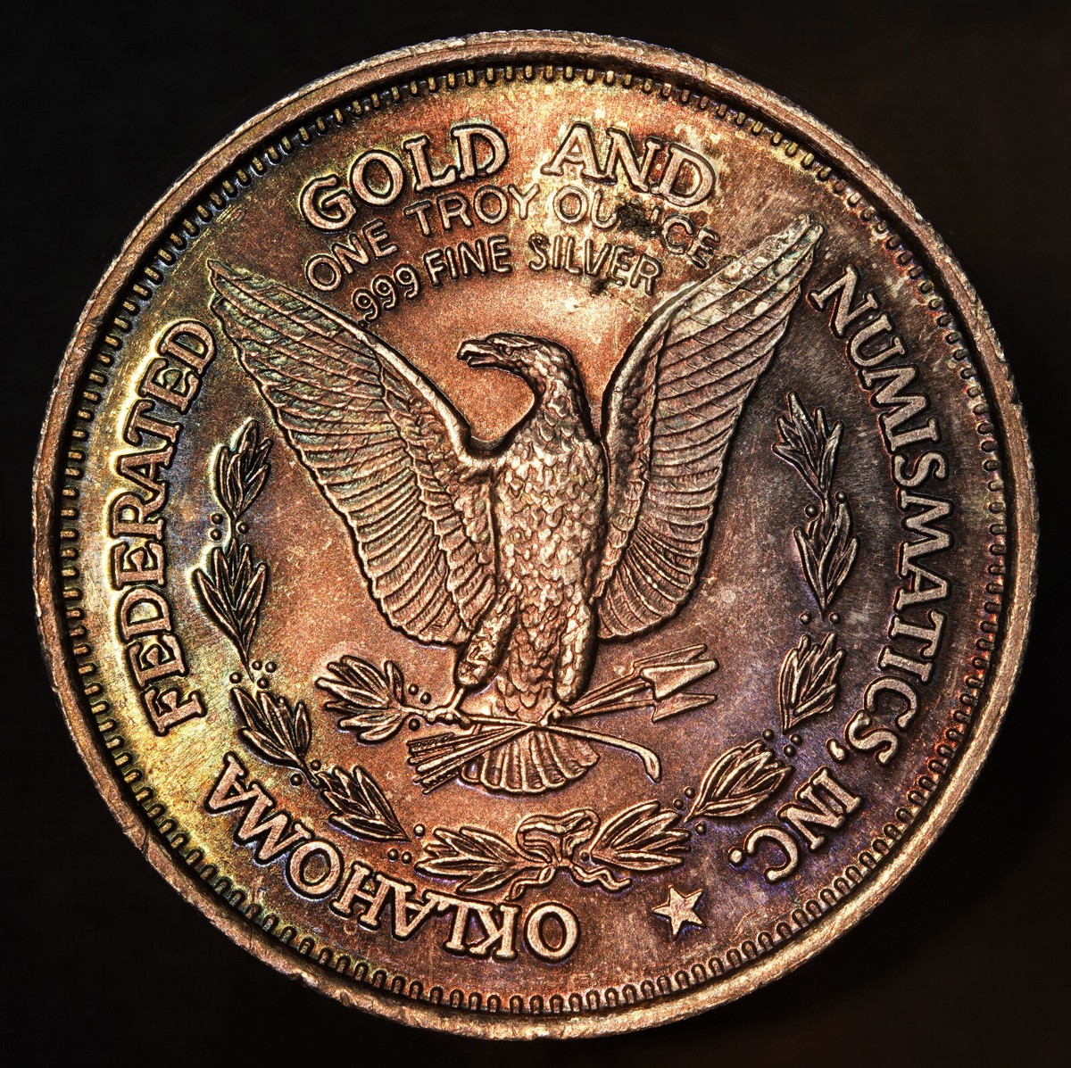 Oklahoma Federated Gold and Numismatics Liberty 1oz 999 FINE