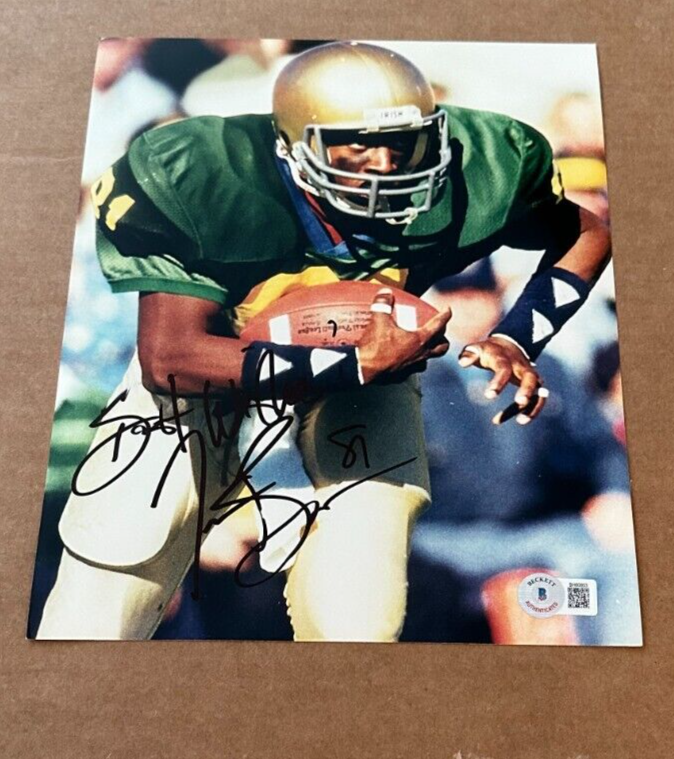 TIM BROWN Autographed Signed Notre Dame Fighting Irish 8X10 PHOTO BECKETT COA AUTHENTIC 