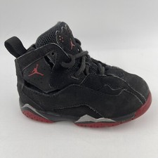 Nike Air Jordan True Flight Basketball Sneakers Boys Black Shoe 343796 - Size 7C