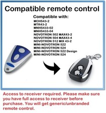 For NOVOFERM NOVOTRON 502 MAX43-2, 504 MAX43-4 Remote control