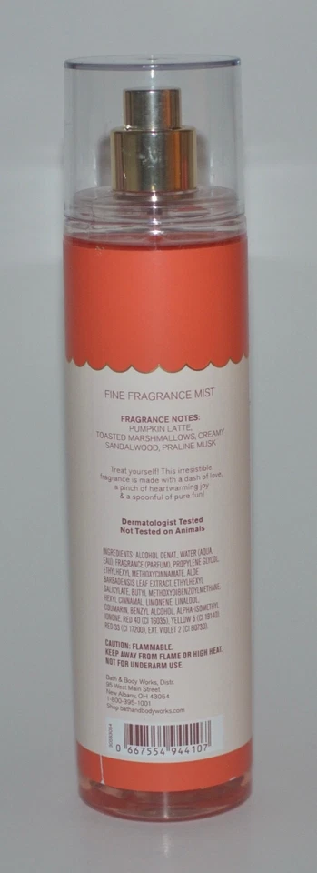 1 件全新沐浴和身体工作 MARSHMALLOW PUMPKIN LATTE FRAGRANCE MIST 身体喷雾 8 盎司 — 第 4/4 张图片