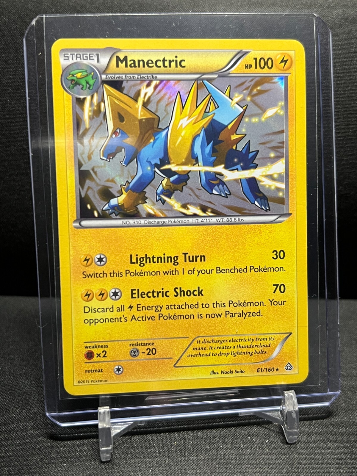 Manectric 61/160 Holo Rare Pokémon 2015 Primal Clash - LP