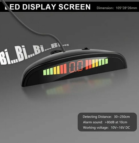 Car Reverse Radar | Auto Part Decibel Movement Sonar - 4x Sensor LED ...