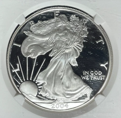 2004-W SILVER EAGLE NGC PF 70 ULTRA CAMEO~REF#81-008