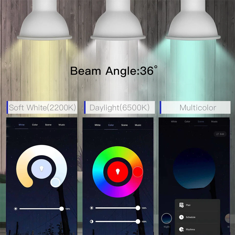 MOES ZigBee GU10 Smart LED Bulb 5W RGB C+W Light Bulb Dimmable Lamp APP - Image 4 of 4