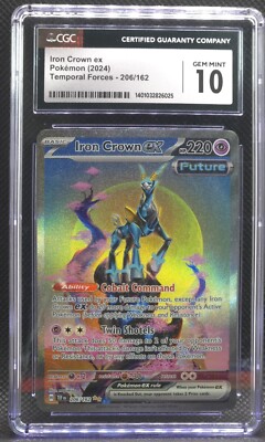 PSA 10 Iron Crown Ex 206/162 Special Illustration Rare Temporal Forces  Pokemon | eBay