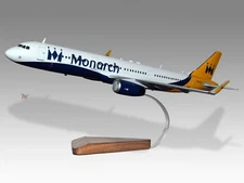 Airbus A321 Monarch Version 2 Desk Wood Airplane New Model Large Scale 1/100