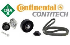 Kit de correa de transmisión ContiTech / polea INA + tensor para motores BMW 2006-2013 6 cilindros