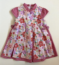 Gymboree Tea Garden Dress Floral Short Sleeve Pink Orange Girl's Size 3T NWT