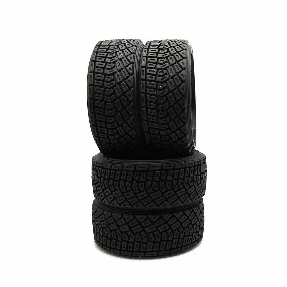 4Pcs For RC 1/10 Rally RC Off Road Car Soft Rubber Tires HSP HPI PP0189 Model - Image 4 of 4