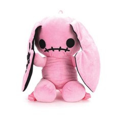 Naughty Bunny CH83377 3D Plush Mini Backpack 19" H Pink Purple Black Green White