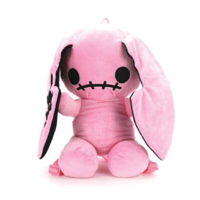 Naughty Bunny CH83377 3D Plush Mini Backpack 19'' H Pink Purple Black Green White