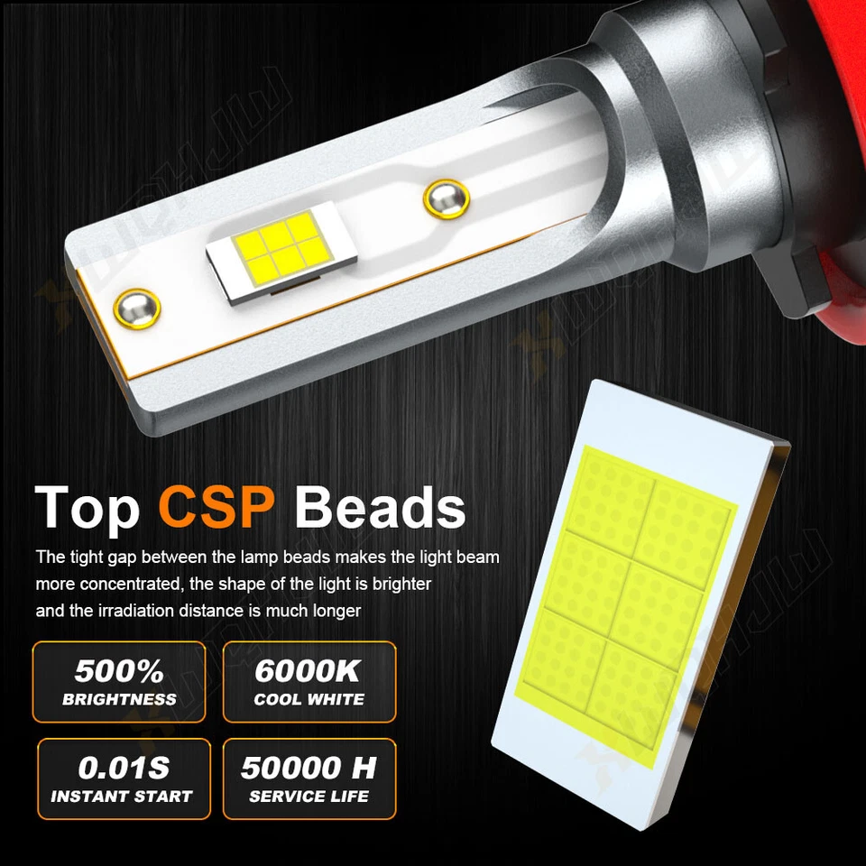 Combo LED Headlight Bulbs For 2004-2015 Volvo VNL Semi Truck Hi Low Beam w/Fan - Image 3 of 4