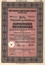 M&uuml;lheimer Bergwerks Verein 1940 M&uuml;lheim Ruhr Mathias Stinnes Ruhrgas Essen 1000