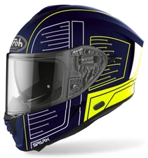 Full Face Helmet Airoh spark Circuit Blue Yellow Matt Size L