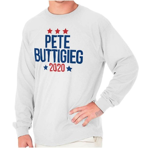 Pete Buttigieg President Political Election Long Sleeve Tshirt Tee for Adults - Picture 5 of 5