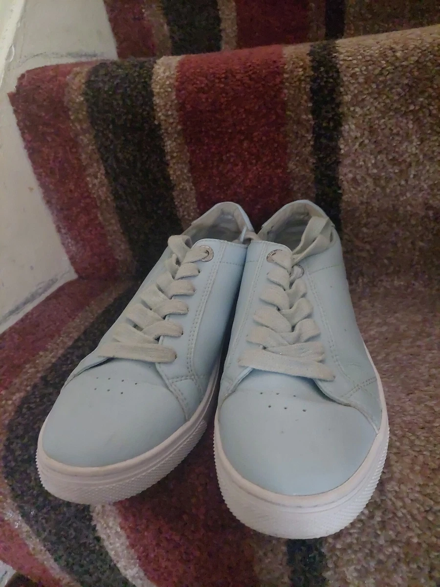 Tommy Hilfiger Light Blue Canvas Trainers Women s Girls Jn Size UK